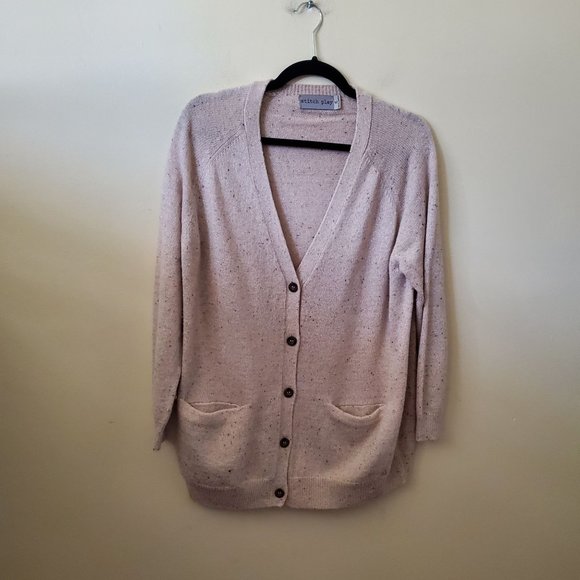 Stitch Play Beige Neutral V Neck Wool 